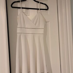 Trixxi White Spaghetti Strap Mini Dress
